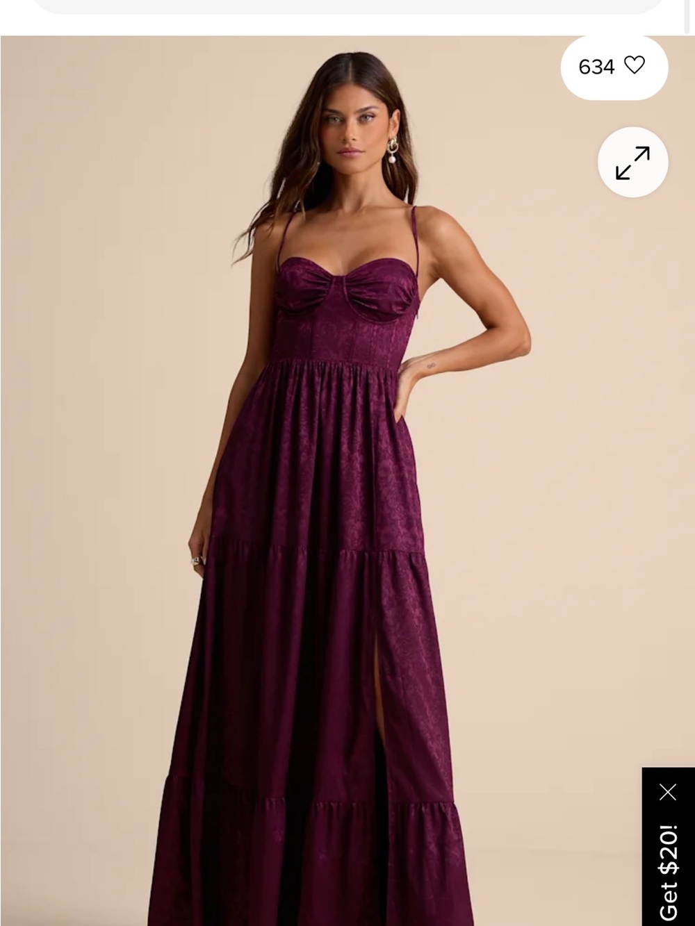 Lulus formal Maxi Dress in Deep Plum